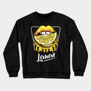 Lemon - Cool Fruity Mouth Yellow Fruit Refreshment Crewneck Sweatshirt